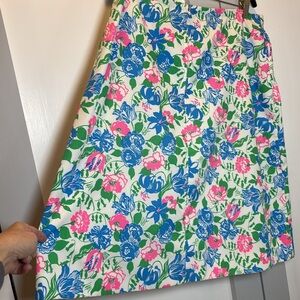 Vintage Lilly Pulitzer The Lilly Floral A-Line Skirt SZ Large/XL